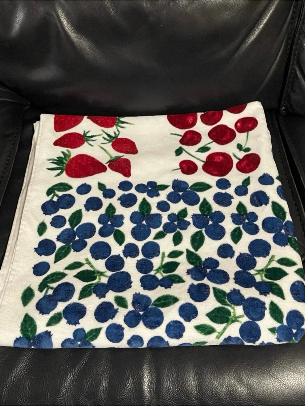Patriotic Cynthia Rowley Beach Towel - Patriotic Beach Towel Berries